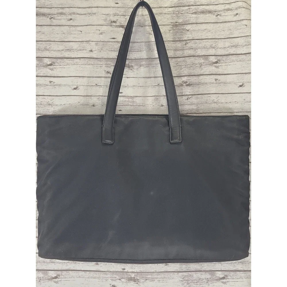 Coach New York Mercer 5117 Black Twill‎ & Leather Trim Padded Laptop Bag Tote